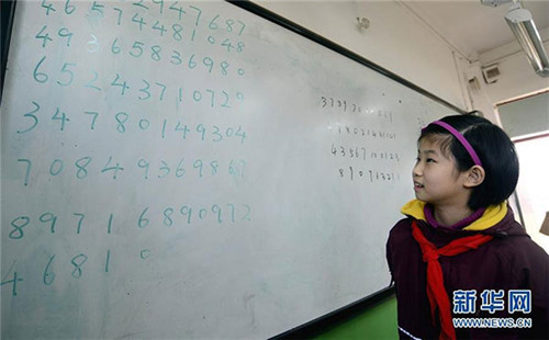 Girl becomes world's youngest Master of Memory