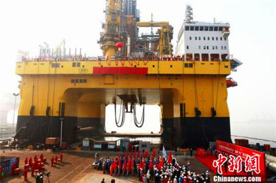 World's most advanced drilling rig delivered in Yantai