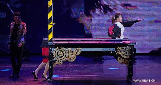 Contestants perform at China Acrobatics Golden Chrysanthemum Awards