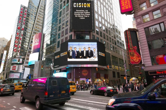 RemeGen's new lupus drug debuts in Times Square