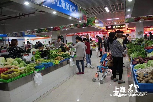 Jiading gets first smart vegetable market