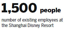 Shanghai Disney to attract resort staff