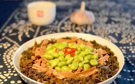 Sheshan bamboo shoots with green soy bean