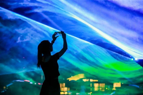 View the 'aurora borealis' in Sheshan