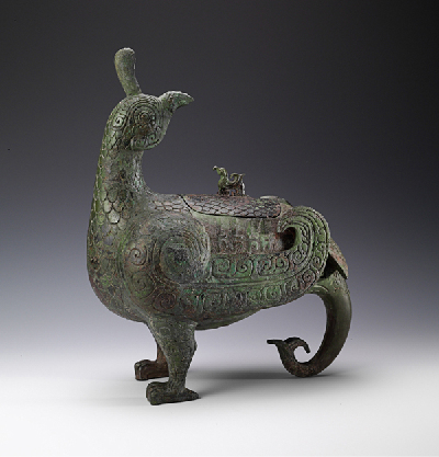 <BR>Bird-shaped wine vessel (zun)