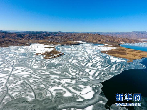 Aerial view of Yunzhu Lake shows area's natural beauty