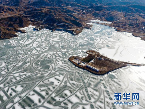 Aerial view of Yunzhu Lake shows area's natural beauty