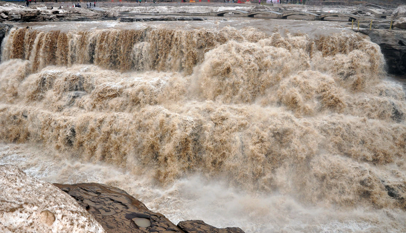 Hukou Waterfall of Yellow River in N China's Shanxi