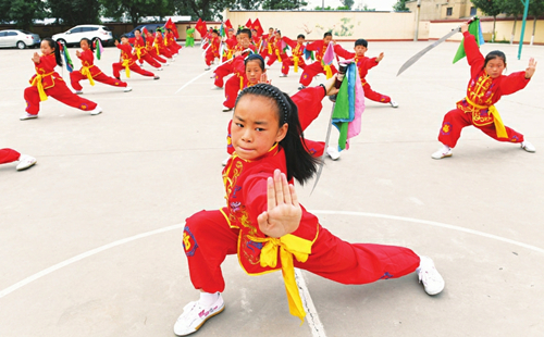 Martial arts promoted in Shanxi school