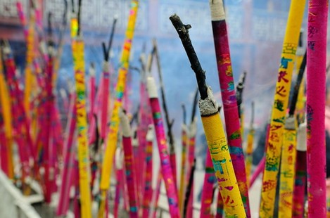 Custom of burning incense at Mount Wutai