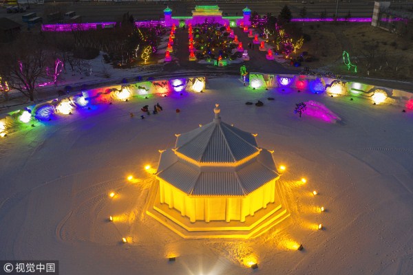 Impressive sculptures bring winter excitement to Shenyang