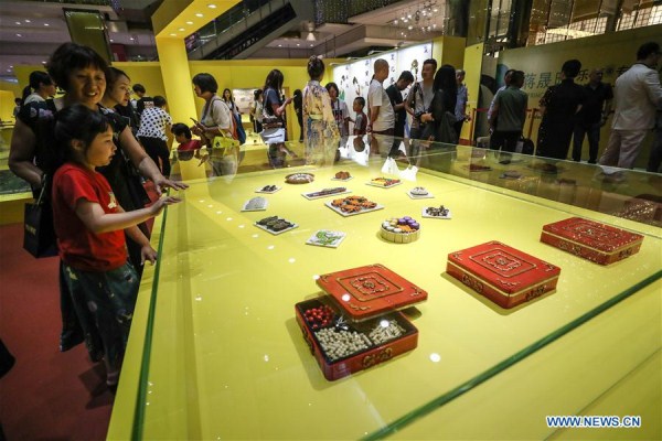 Items modeled with Lego bricks on display in China's Liaoning