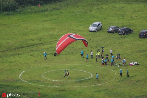 Paragliding fixed-point tournament concludes in Shenyang
