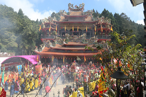 Ma congratulates the arrival of Wudang's Xuan Wu statue in Taiwan