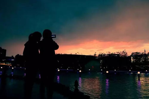 Evening glow scenery in Karamay