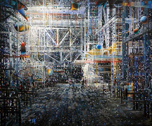 Xinjiang artist's famous oil industry paintings on display