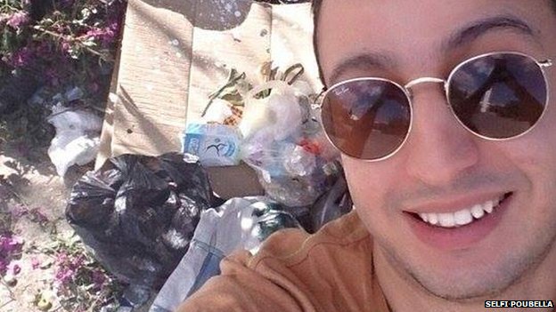 Tunisia's waste selfie trend<BR>垃圾自拍风靡突尼斯(图)