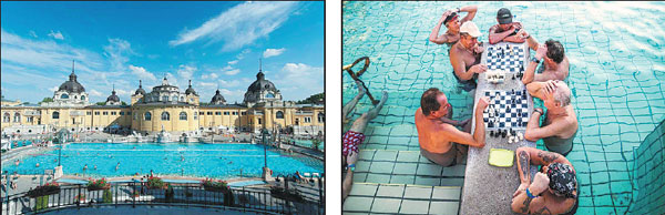 Aaah: Sink neck-deep in hot mineral water in Budapest's baths