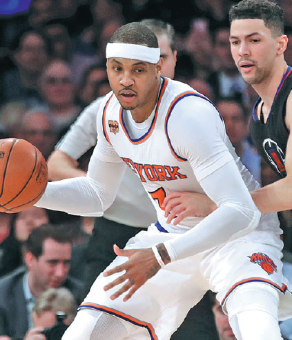 Carmelo closing out Knicks season as a teacher