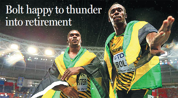 Bolt happy to thunder into retirement