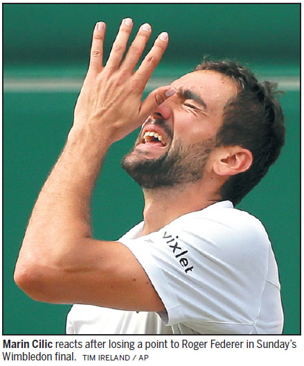 Blistering pace leaves Cilic in tears