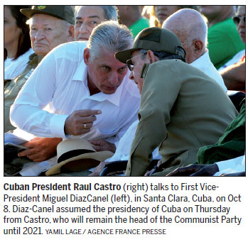 Raul Castro hands over presidency to Diaz-Canel, 57