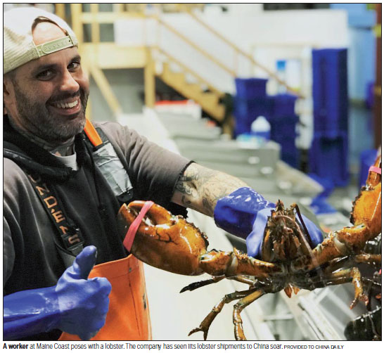 China loves Maine lobsters