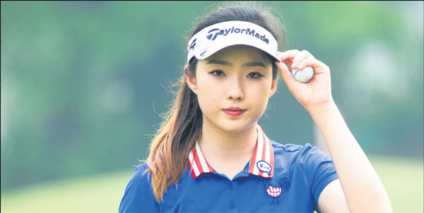 Female golfers putting on the style
