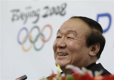 Executive vice president of the Beijing organizing committee Jiang Xiaoyu, speaks during a press conference in Beijing, Wednesday, March 19, 2008. The Olympic flame, which will be lit on March 24 in Olympia, Greece, will make its 'Journey of Harmony' according to the planned route including the summit of Mount Qomolangma, or Everest, despite concerns that protesters may boycott the torch relay. [Agencies]