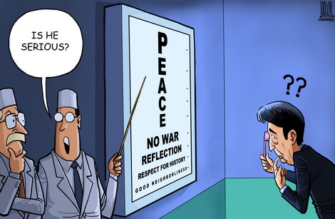 Abe's peace pledge