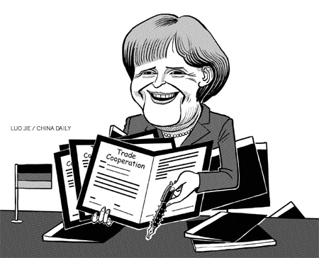 Trade tops Merkel agenda