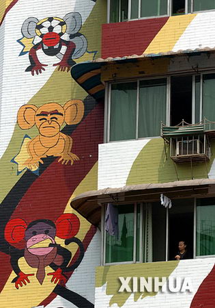 Chongqing graffiti street nears completion