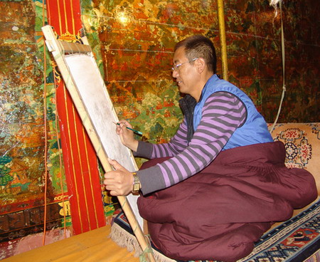 Luobu Sida: a leading Thang-ga painter and a committed teacher