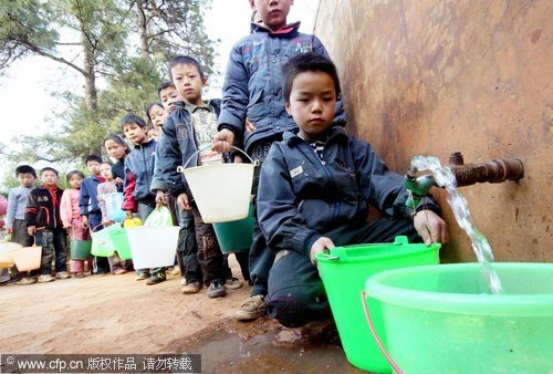 School life goes on through drought