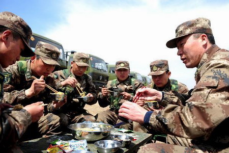Chinese soldiers prepare for peacekeeping mission in Liberia