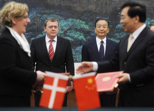Danish PM meets with Premier Wen in Beijing