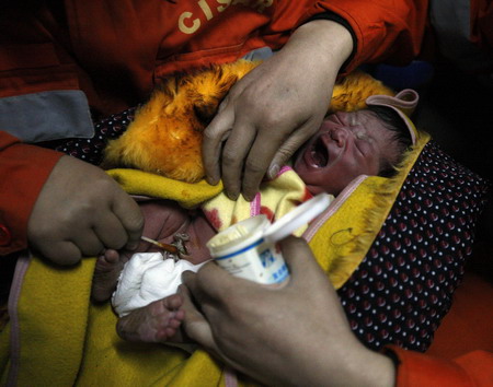 New-born babies bring in hope to quake-hit region