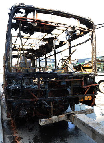 Fatal bus blaze in Changchun