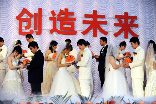 Group wedding for technical workers
