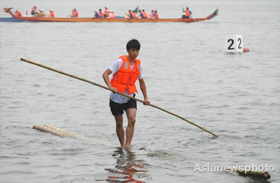 Balancing act on water