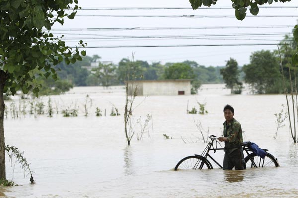 Flood victims in southern China