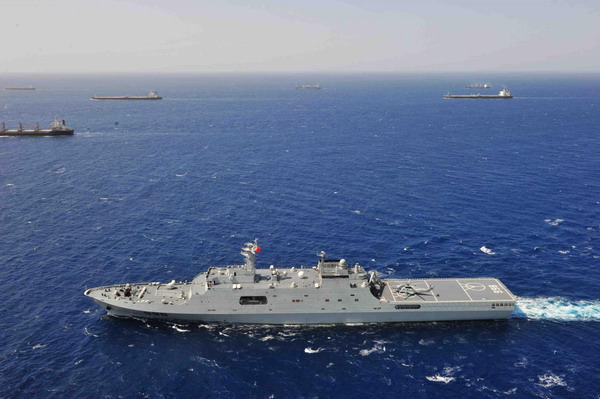 Chinese naval flotillas in joint escort mission