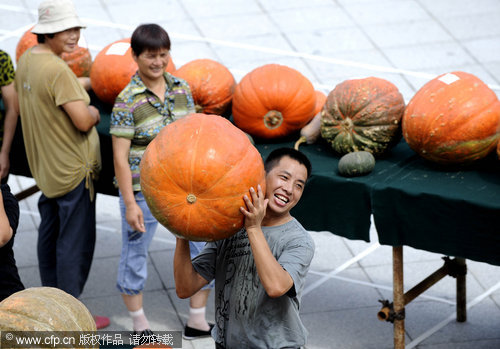 Pumpkin contest in E. China