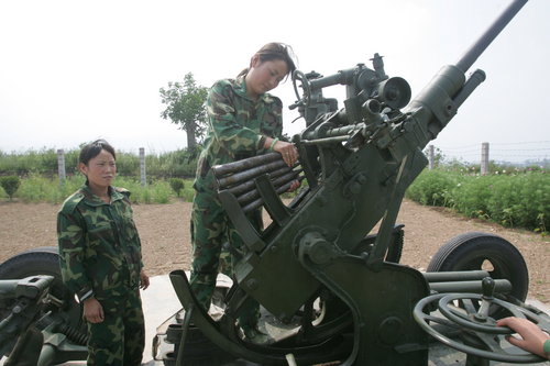 Female soldiers in anti-hail battles