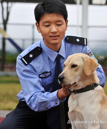 20 sniffer dogs leave for Guangzhou Asian Games