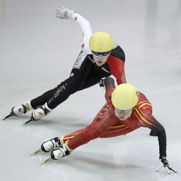Zhou Yang of China wins speed skating world cup