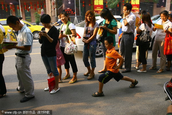 Queuing up for school