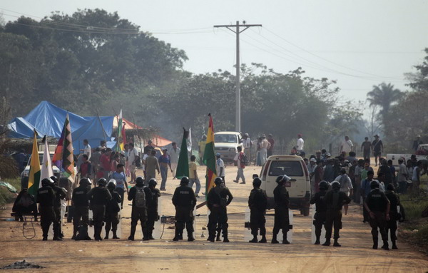 Amazonian indigenous march down Bolivia