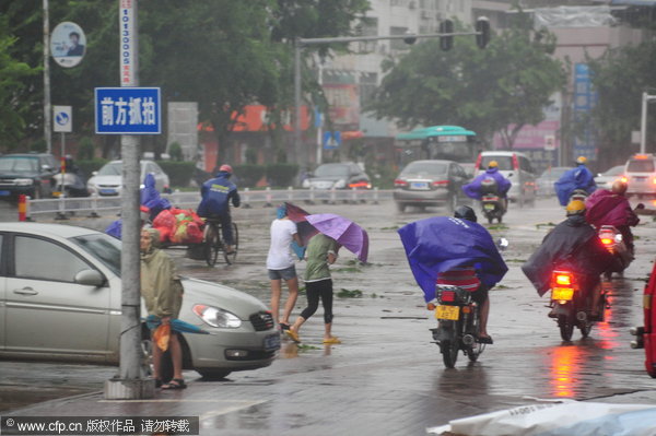 Typhoon Nesat strikes South China