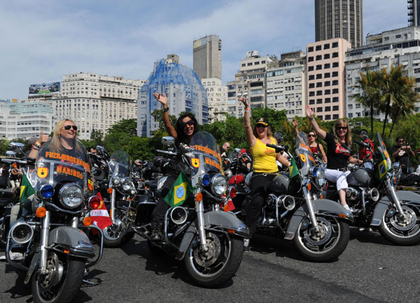 Harley fans roar to the sound of samba in Brazil